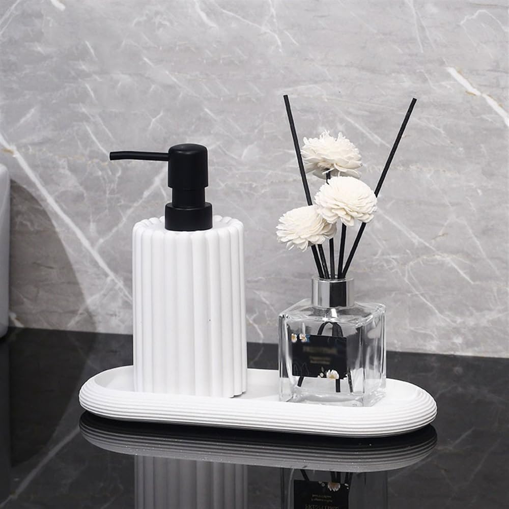 Dispensers Creative High Color Value Lotion Bottle Hotel Shampoo Body Wash Dispenser Bottle Empty Bottle Soap Dispenser Soap Dispenser(White)