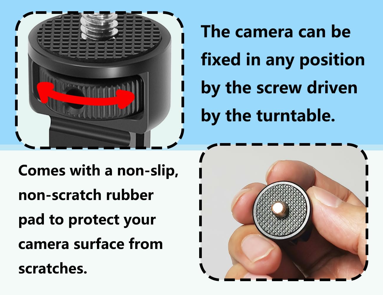 KAPSING 1/4 inch Rotation 360° Tripod Mount Thread Adapter Camera Accessories Compatible with Gopro Helmet Mount Motorcycle Compatible with Insta 360 x2 x3 and Other Action Cameras