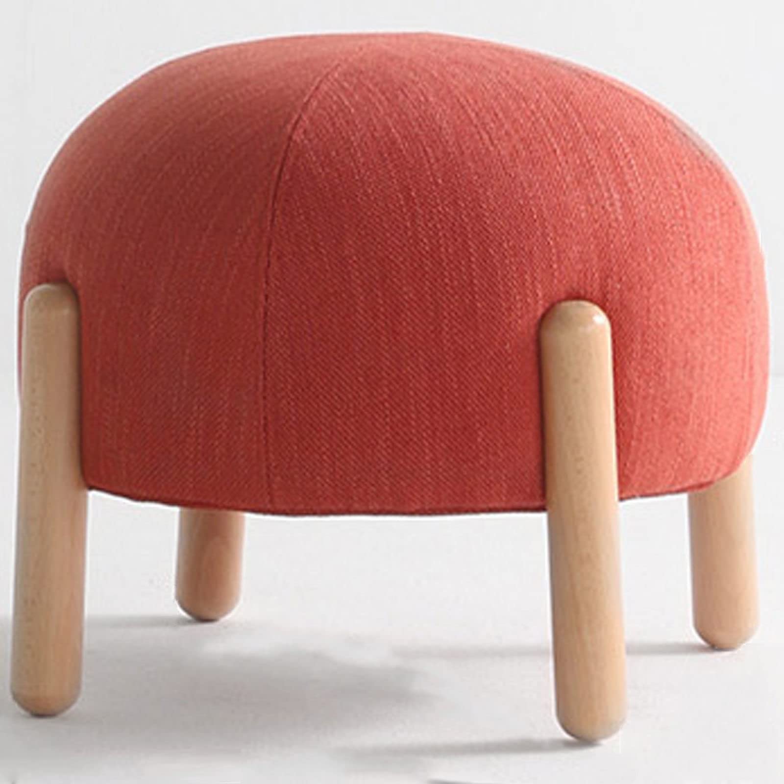Pouf en tissu rouge coccinelle 16,1 x 15 pouces de salon