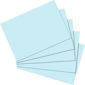 herlitz A5 Blank Index Cards Blue Pack of 100