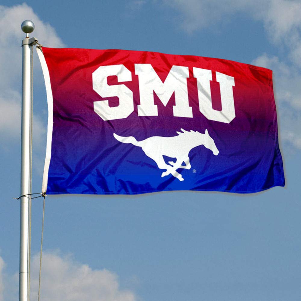 Southern Methodist Mustangs 3x5 Ft Football Helmet Flag - Officially Licensed SMU Banner