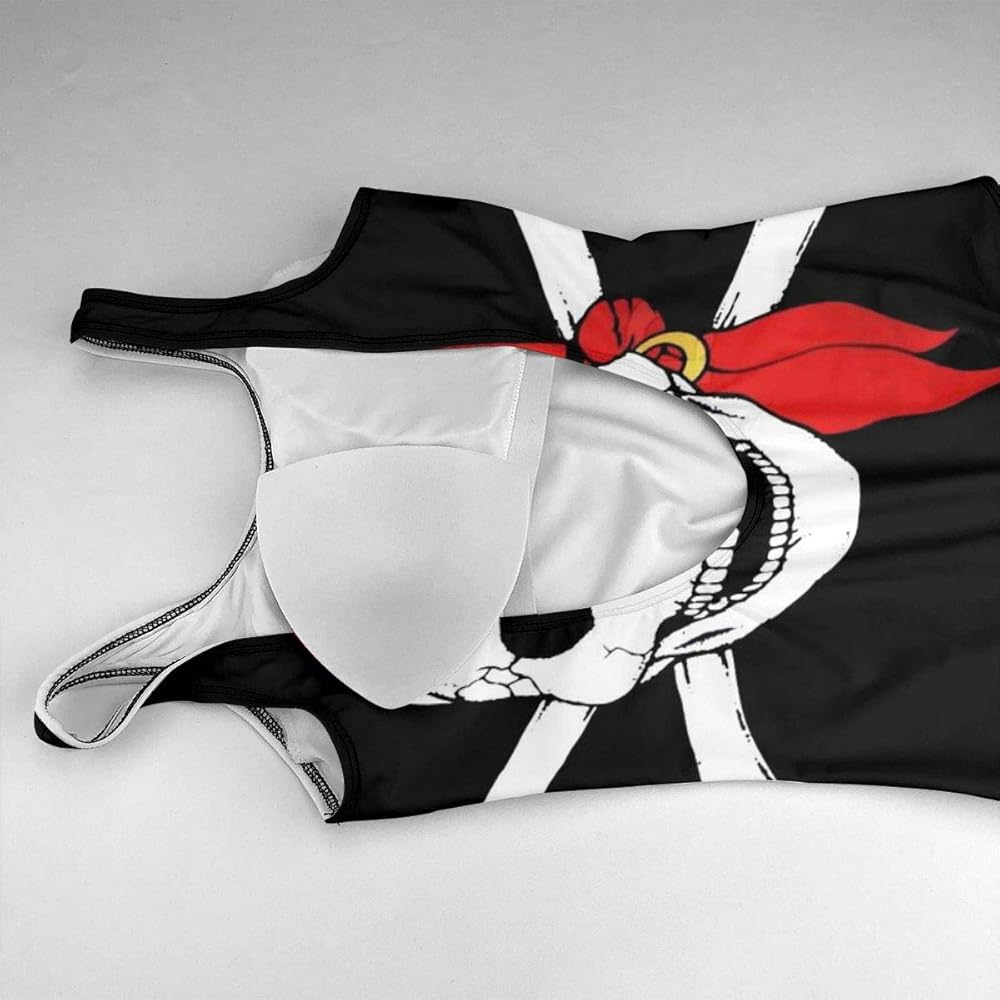 QG ZZX Pirate Skull and Crossbones Women's One-Piece