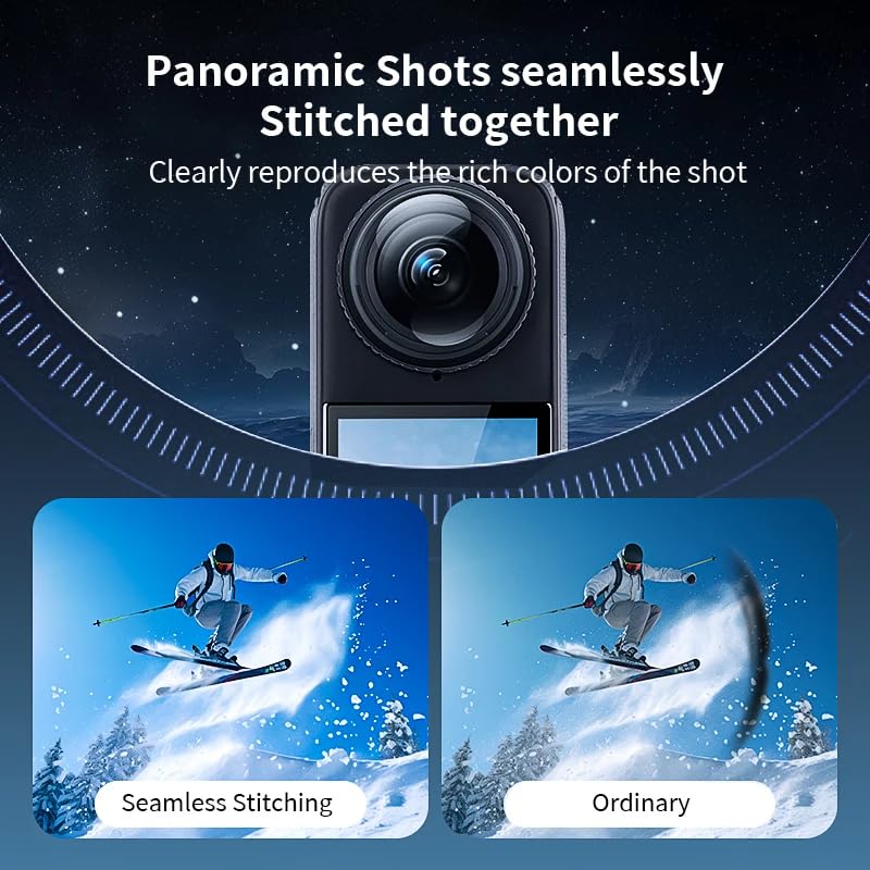 Image of Yantralay Lens Guard for Insta 360 X5, Rotatable Detachable Tempered Glass Shield with Anti-Glare Edge, Scratch & Drop Resistant High-Definition Cover