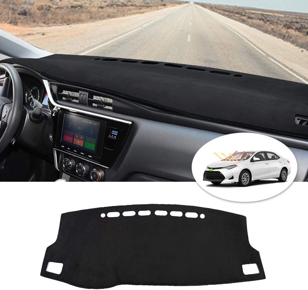 CARTIST Dashboard Cover Mat for 2014-2018 Toyota Corolla Accessories Dash Cover Flannel Dash Mat Sunshade Glare UV Rays Protector