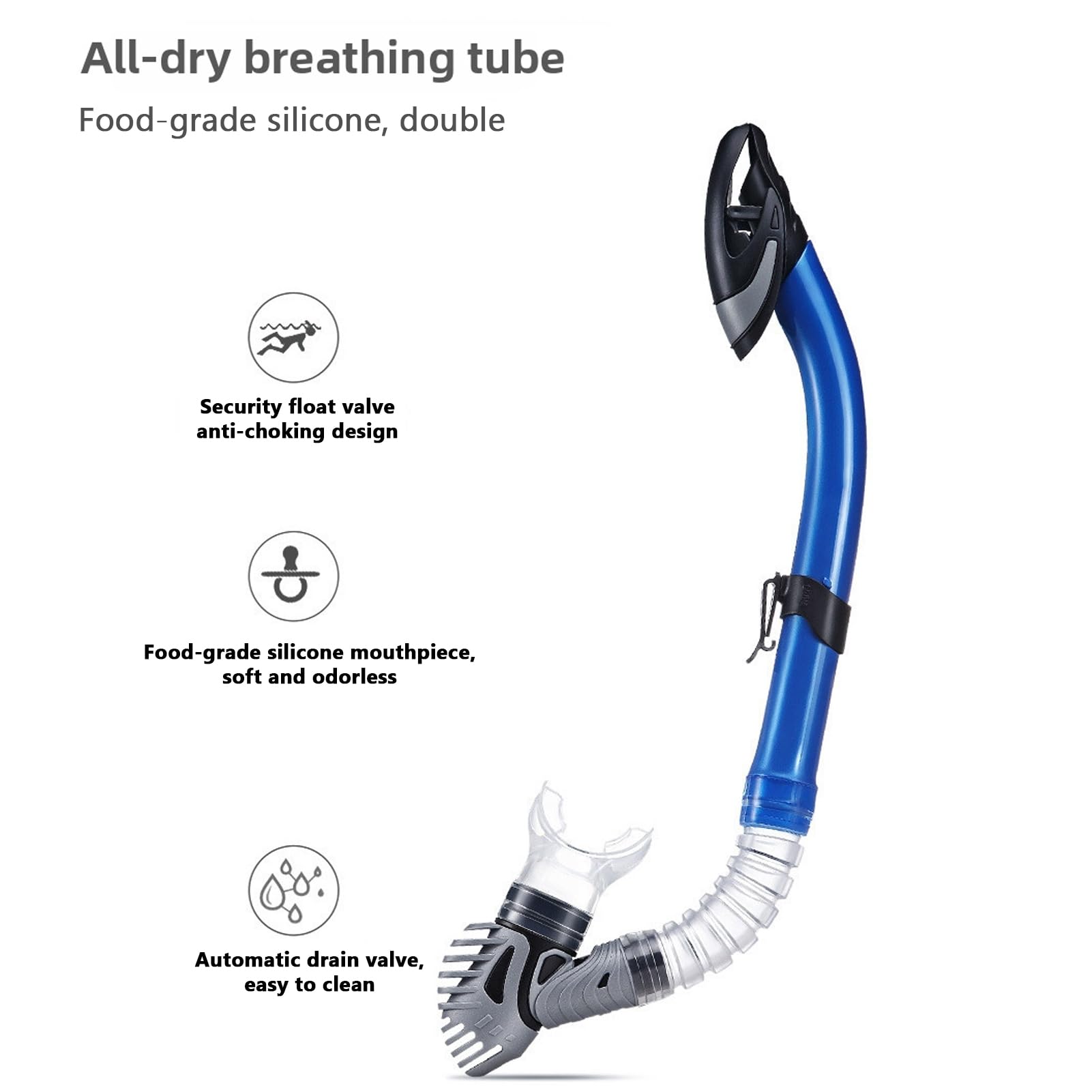 VGEBY Equipo de Buceo, Equipo de Snorkel Profesional, Juego de Snorkel para Adultos con Máscara a Prueba de Fugas, Aletas Ajustables con Parte Superior Seca para Exploración