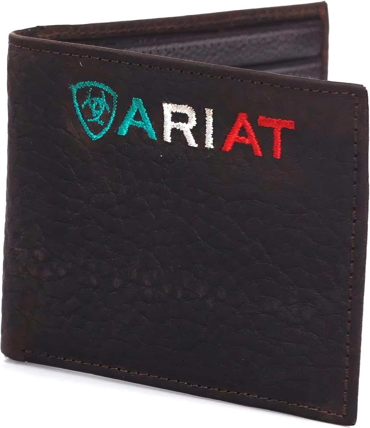 ARIAT Men's Mexico Flag Logo Brown Wallet A35507282 - Image 6