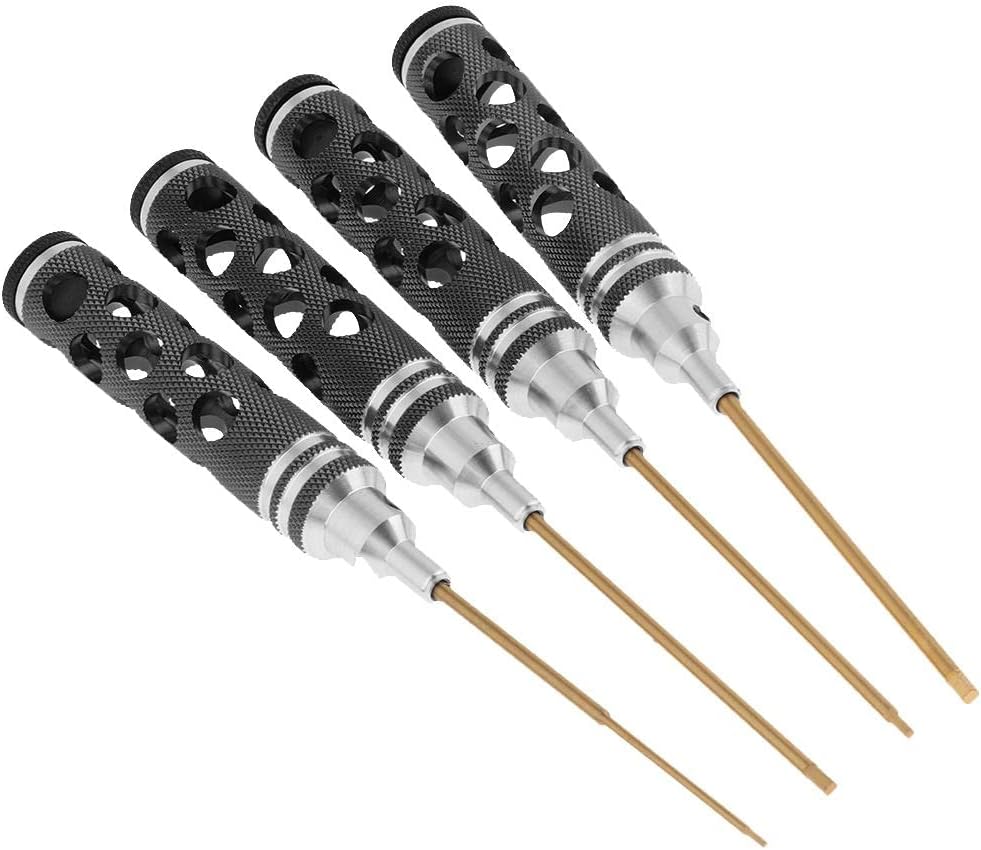 Car Driver Wrench Set, 4 1.5mm-3mm, Black