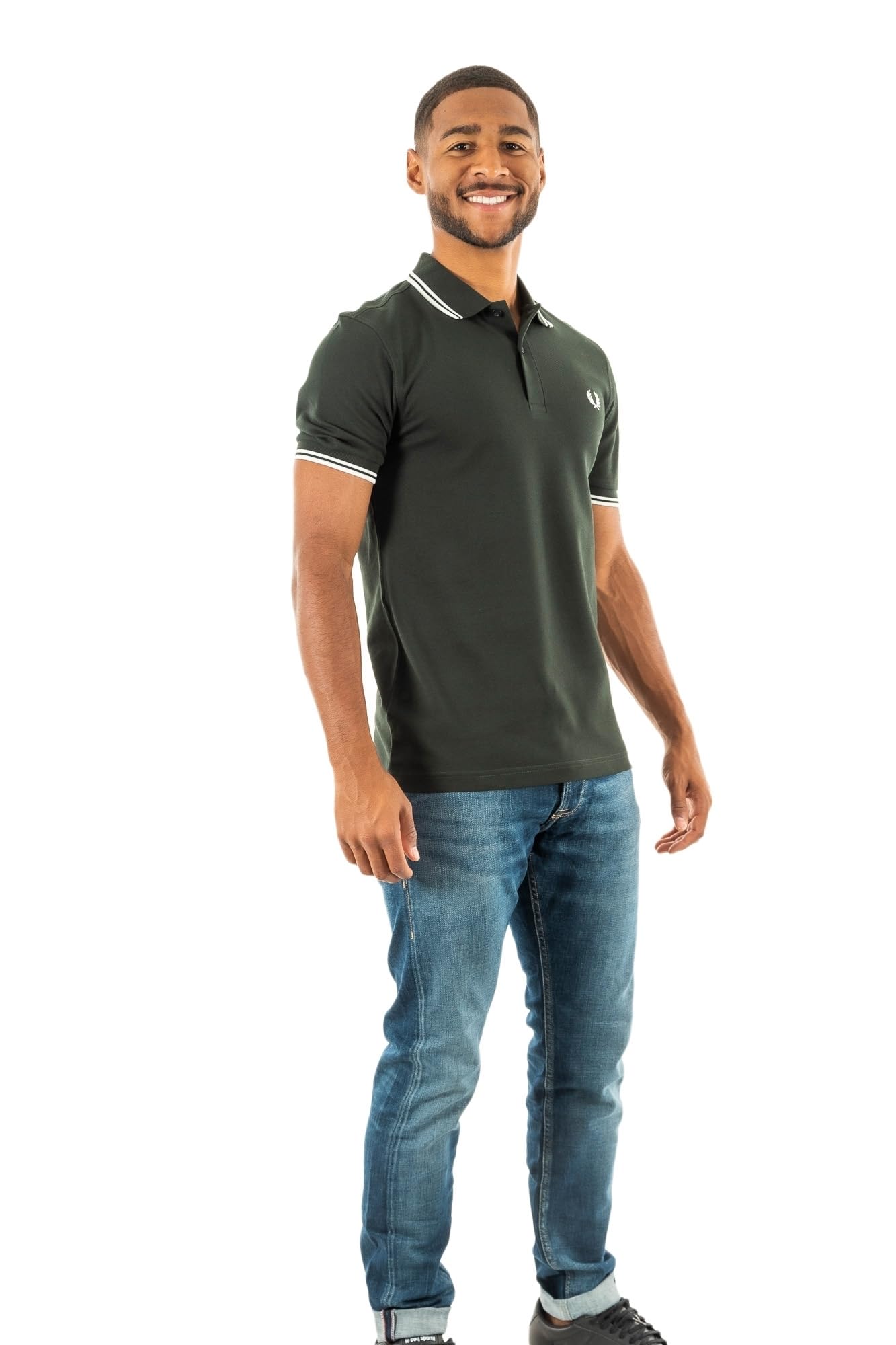 Fred Perry Men's Vert Polo Shirt Twin Tipped