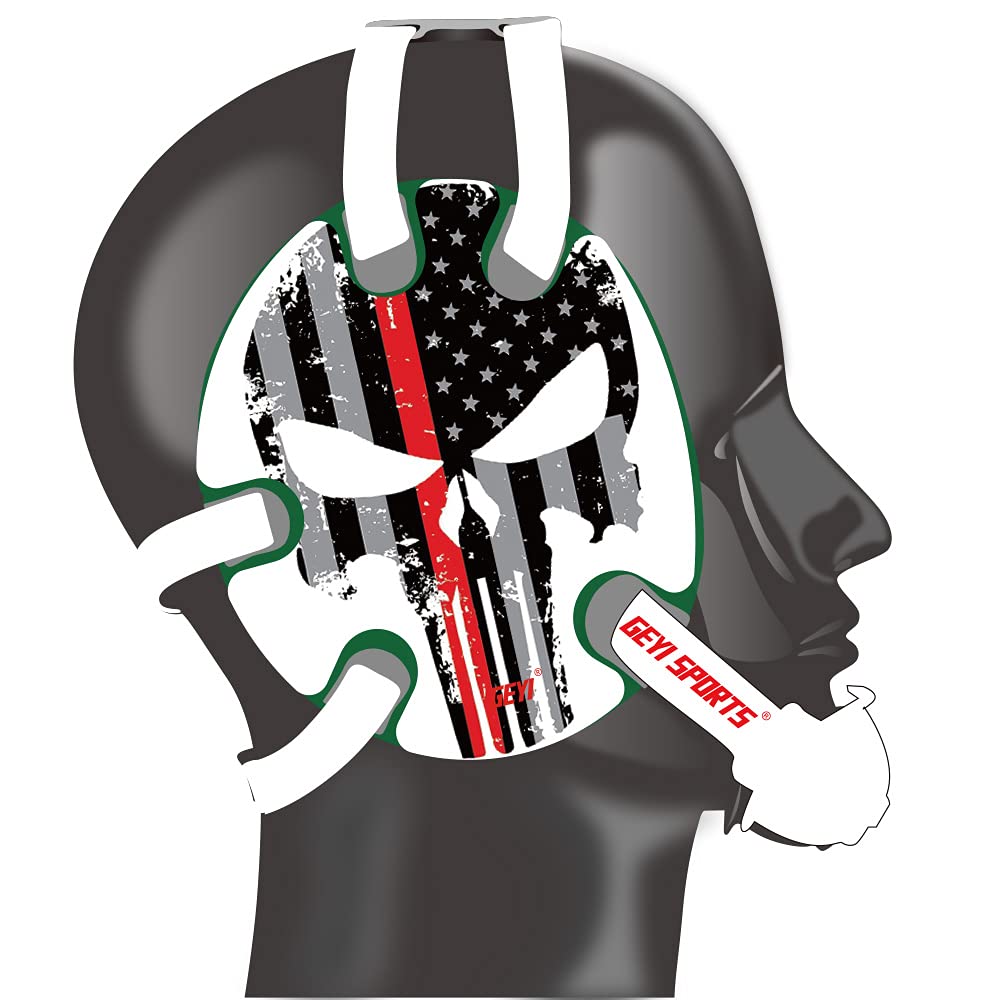 Geyi Wrestling Headgear US Flag Thin Red Line Wraps (Dark Green)