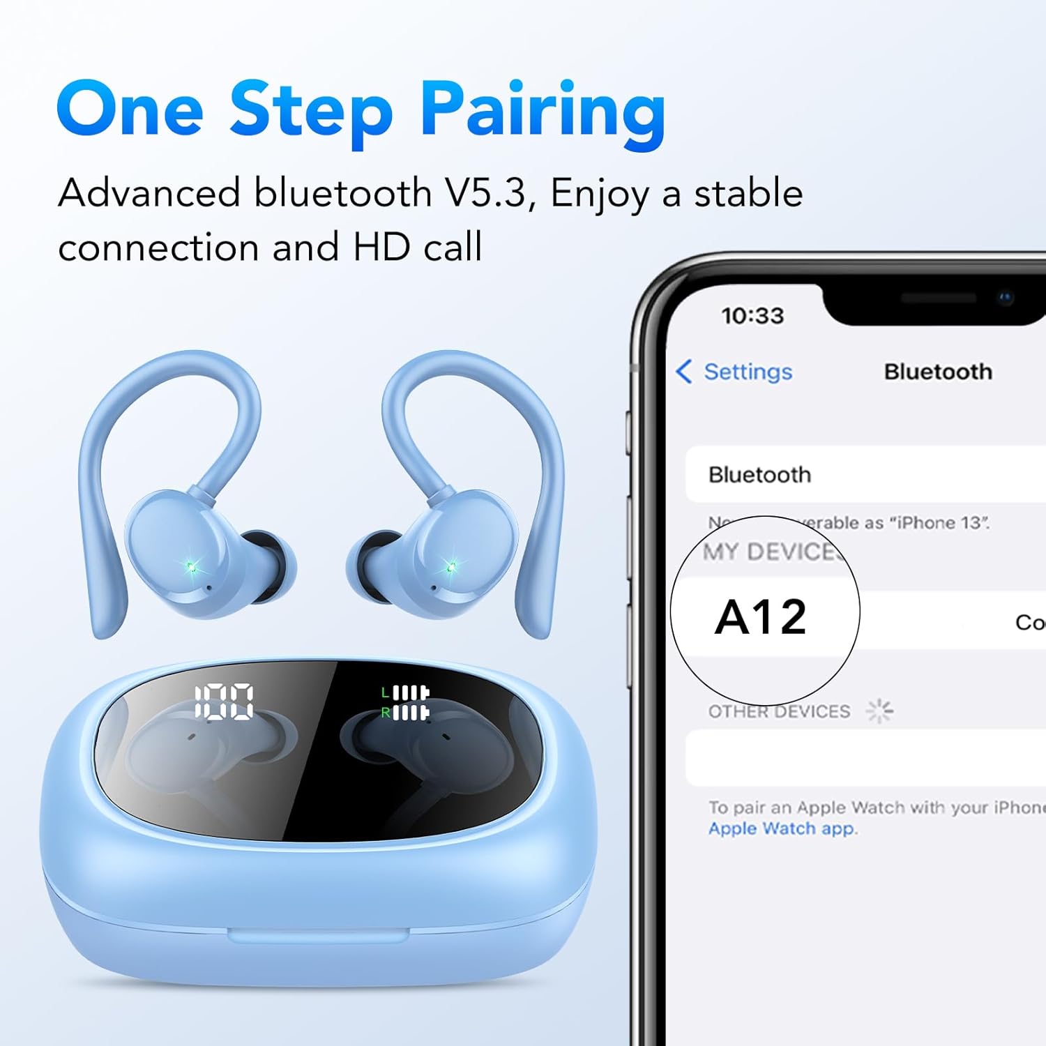 Tiksounds A12 Earbuds pairing screen