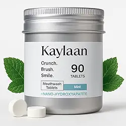 Comprimidos Para Enxaguatório Bucal, Tamanho Viagem - Nano Hidroxiapatita, Sem Flúor E Álcool Comprimido Mastigável Refrescar, Matar O Mau Hálito Remineralizar Os Dentes (90 Unidades)