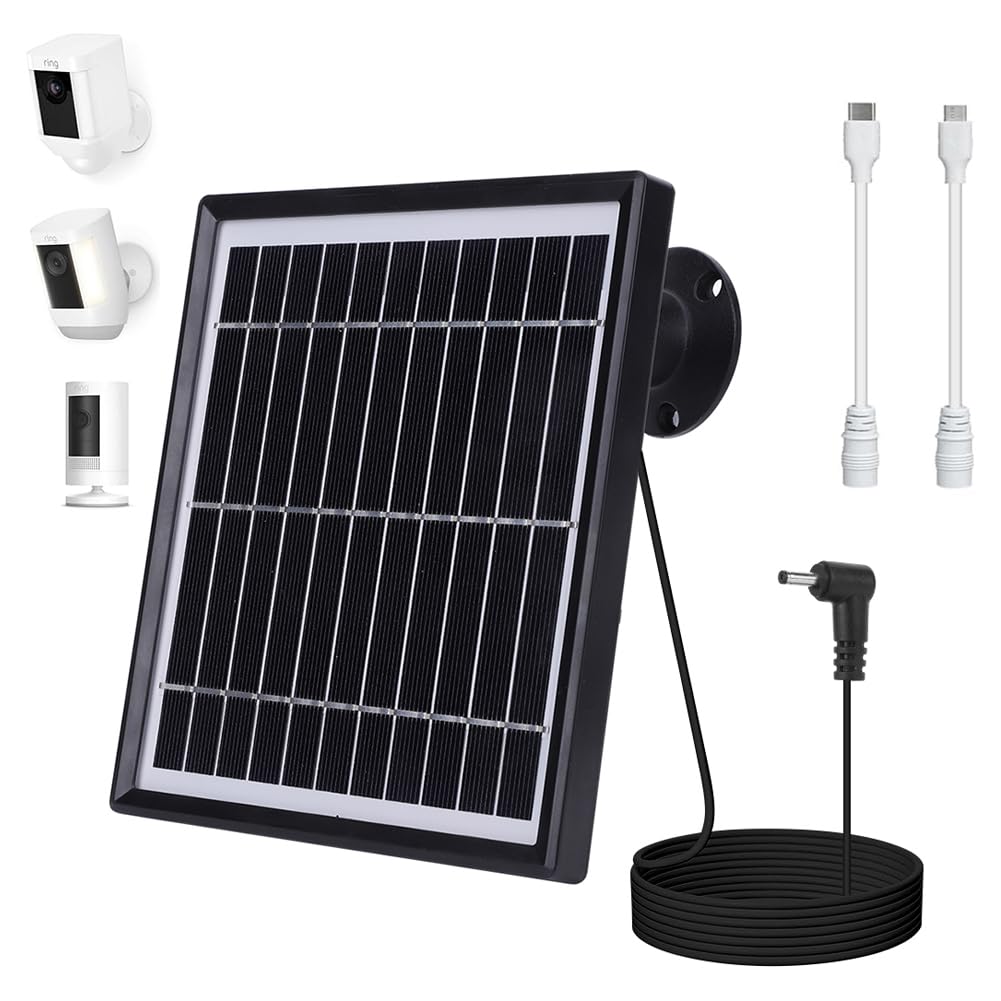 Panele słoneczne, Ładowarka Regulowany uchwyt ścienny 360° z portem prądu stałego(Black)