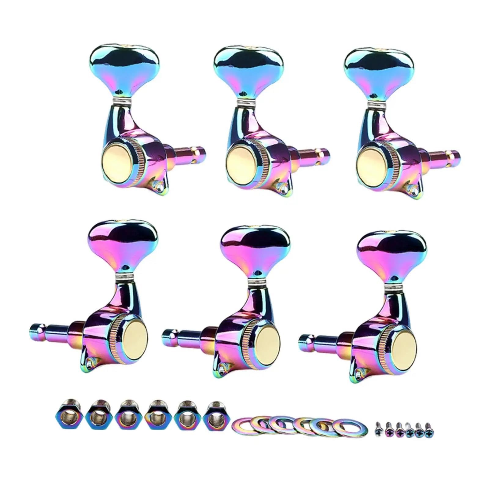 Professionale Tuning Piroli Per Chitarra Il Pulsante Peg 3R3L Colorato Sostituisce Le Manopole Delle Teste Della Macchina Sintonizzatore Per La Musica Folk Chitarra Elettrica