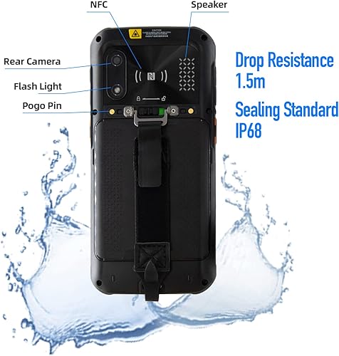 Vista 6 de Android 11 con pantalla de 5.5 pulgadas escáner de código de barras Terminal móvil de mano con escáner Honeywell Scanner 1D 2D captura de datos