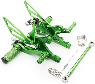 Krace Front Motorcycle Rearsets Footpegs Foot Pegs Rear Set Footrests Brake Shift Pedals Fully Adjustable Foot Boards Fit For Yamaha YZF R1 2004-2006