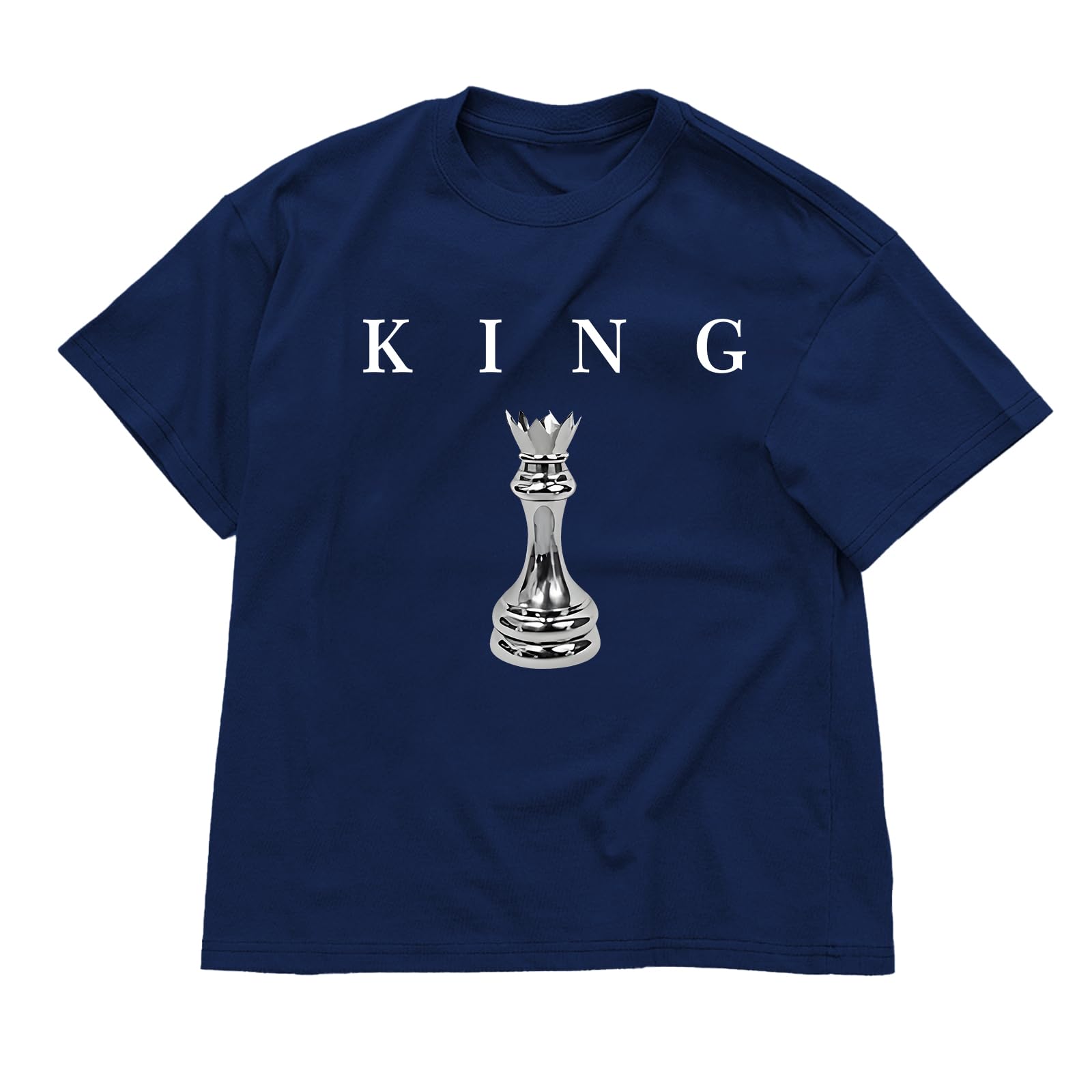 Boys Graphic Tee King Chess Printed T-Shirt Kids Cool Designer Shirts Short Sleeve Shirt Clothes for Teen Boy Trendy