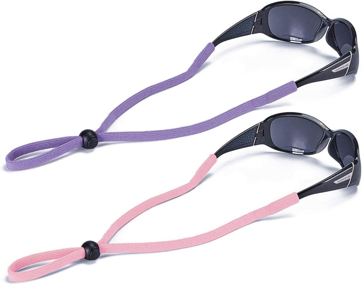 SHINKODA Adjustable Glasses Strap for Adults and Kids | 2-Pack Eyewear Retainer Cord for Reading, Safety, Sports & Sunglasses