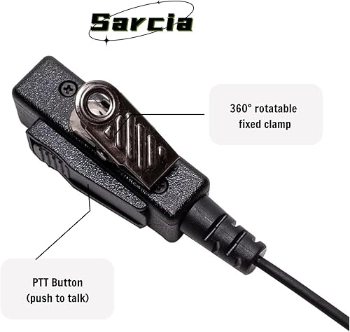 Miniatura 4 de VX-261 Auricular para Motorola Vertex Yaesu Standard VX-230 VX-231 VX-298 VX-350 VX-351 VX-180 EVX-531 2 Way Radio Walkie Talkie Kit de vigilancia