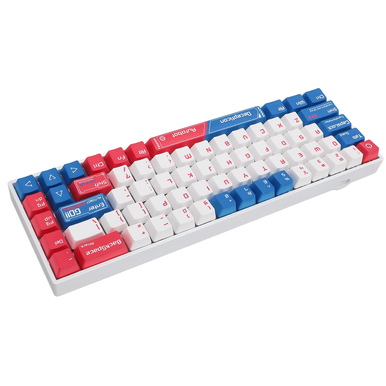 Cuifati Teclado Mecánico para Juegos de 68 Teclas para VALORANT, Teclado Mecánico Estilo Yoru, Mini Teclado para Juegos RGB para Jugadores de PC con - Interruptor Rojo