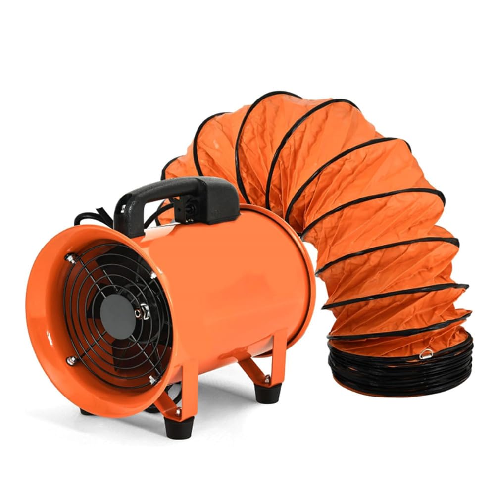 HYZHANHONG 16 Inch High Velocity Heavy-Duty Exhaust Fan, Adjustable Speed Explosion Proof Industrial Construction Blower Fan with Anti Slip Handle for Snack Stall Smoke Exhaust