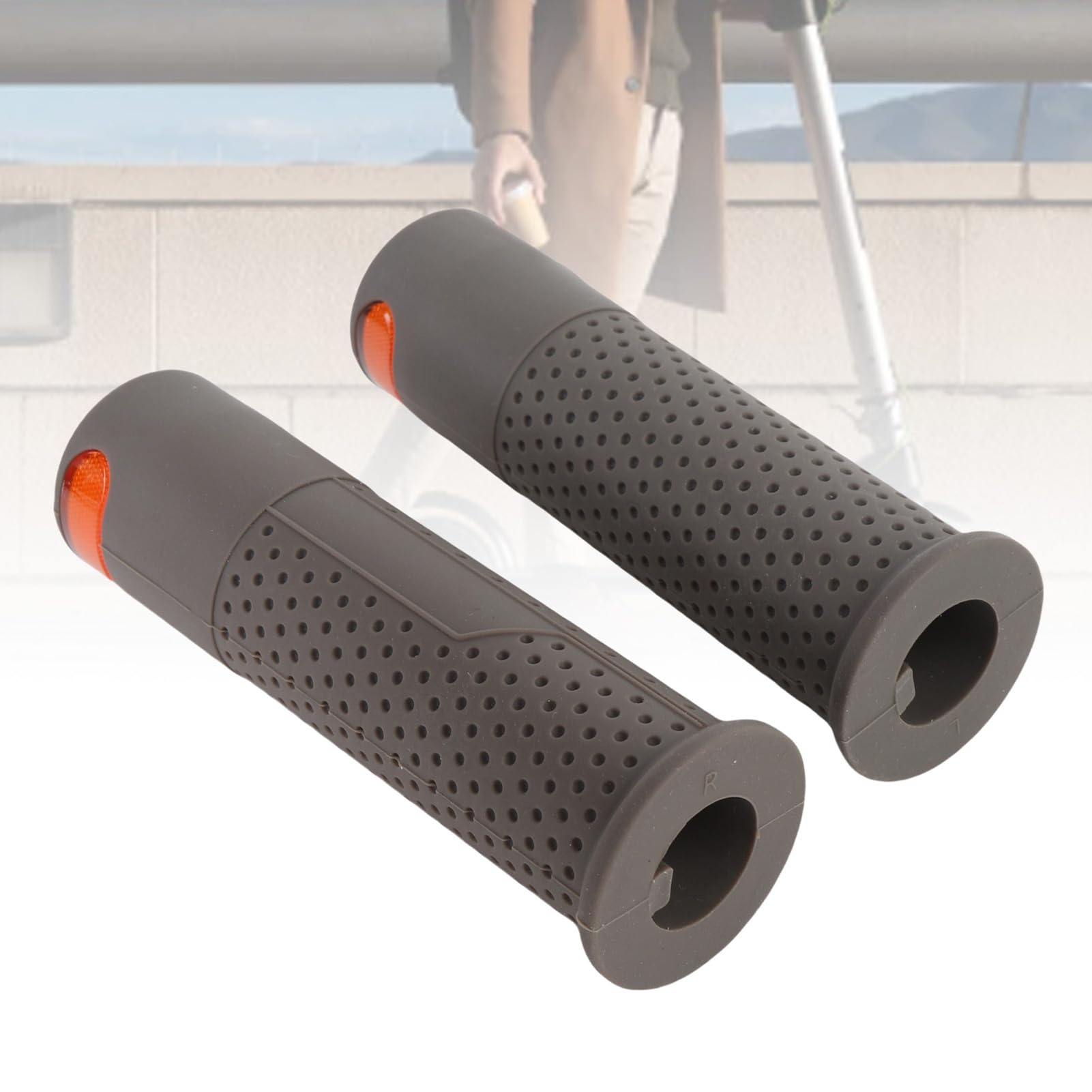 banapoy Manopole Manubrio E Scooter Segnali di Svolta, Impugnature in Gomma Durevoli con Luce di Segnalazione Ad Alta Luminosità E Telecomando, per M365