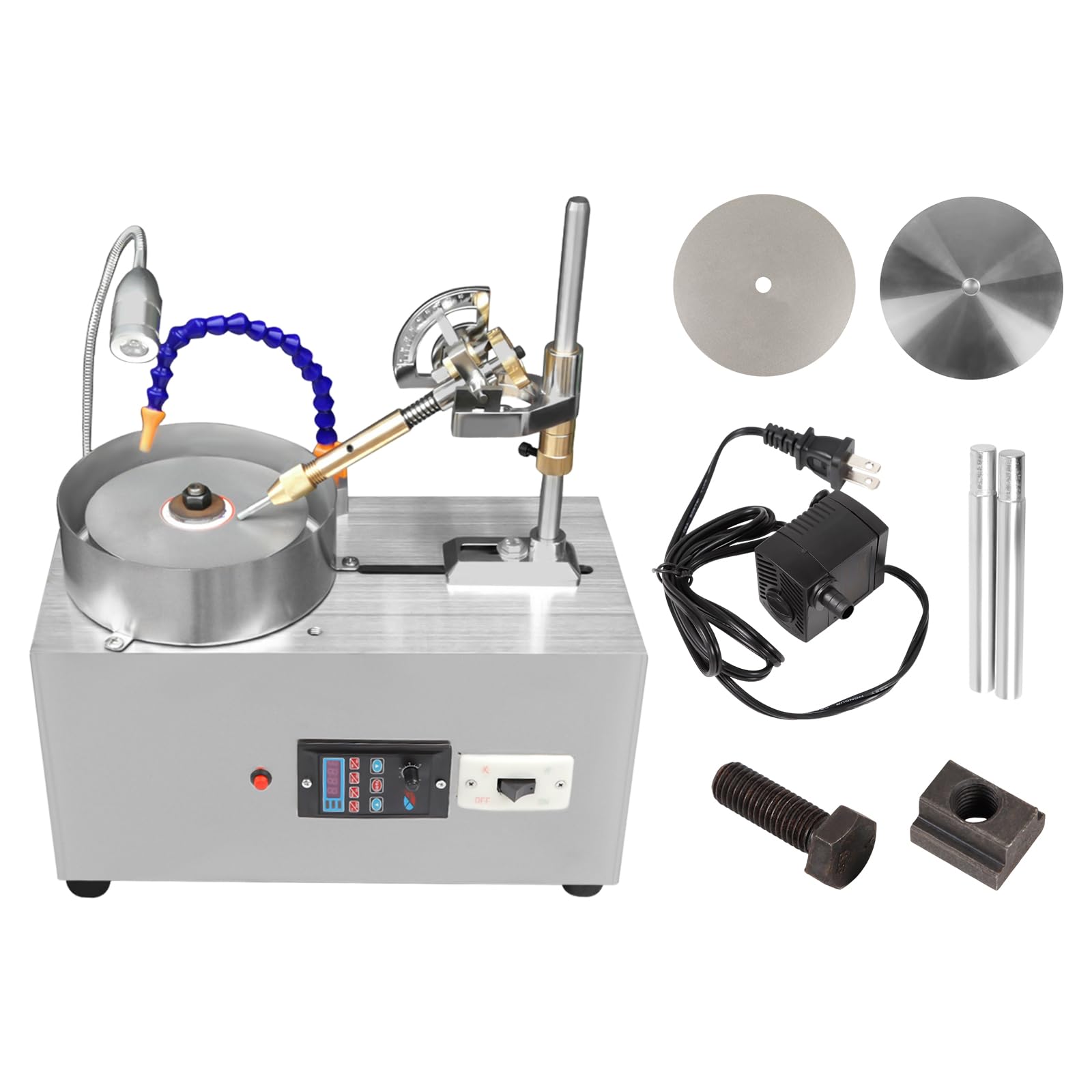 110V 180W Gem Faceting Machine, 3000RPM Jade Grinding Polishing Tool for Jewelry Stone Angle Trimming, Gemstone Polisher