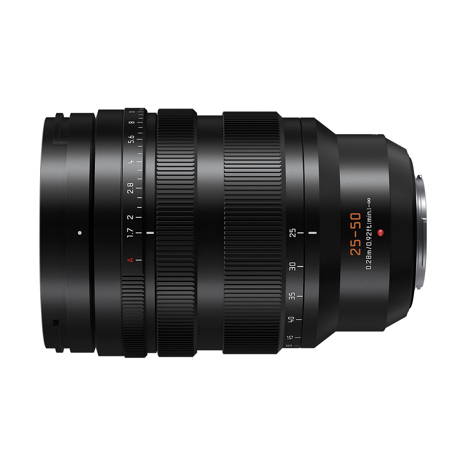 Panasonic Leica 25-50mm F1.7 | Objectif Zoom Grand Angle H-X2550E (Grande Ouverture F1.7 constante, Tropicalisé, equiv. 35mm : 50-100mm) Noir – Compatible Monture Micro 4/3 Panasonic & Olympus