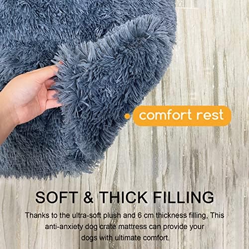 Dog Bed Mat, Jsdoin Washable Fleece Fluffy Warm Dog Bed Blanket, Cage Pad Ultra Soft Pet Cushion, for Household Small and Medium Large Pets, Dog, Cat,M(67*59cm)