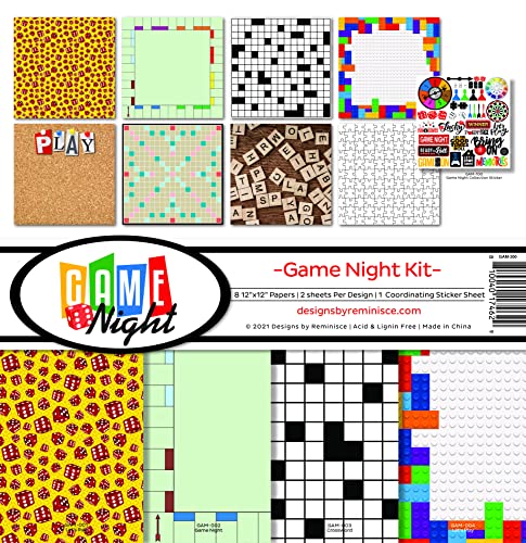 Reminisce Game Night Scrapbook Collection Kit