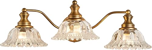 Miniatura 12 de Apliques de pared vintage con lámpara de pared de baño de vidrio de latón Vidrio de latón,Blanco,Negro