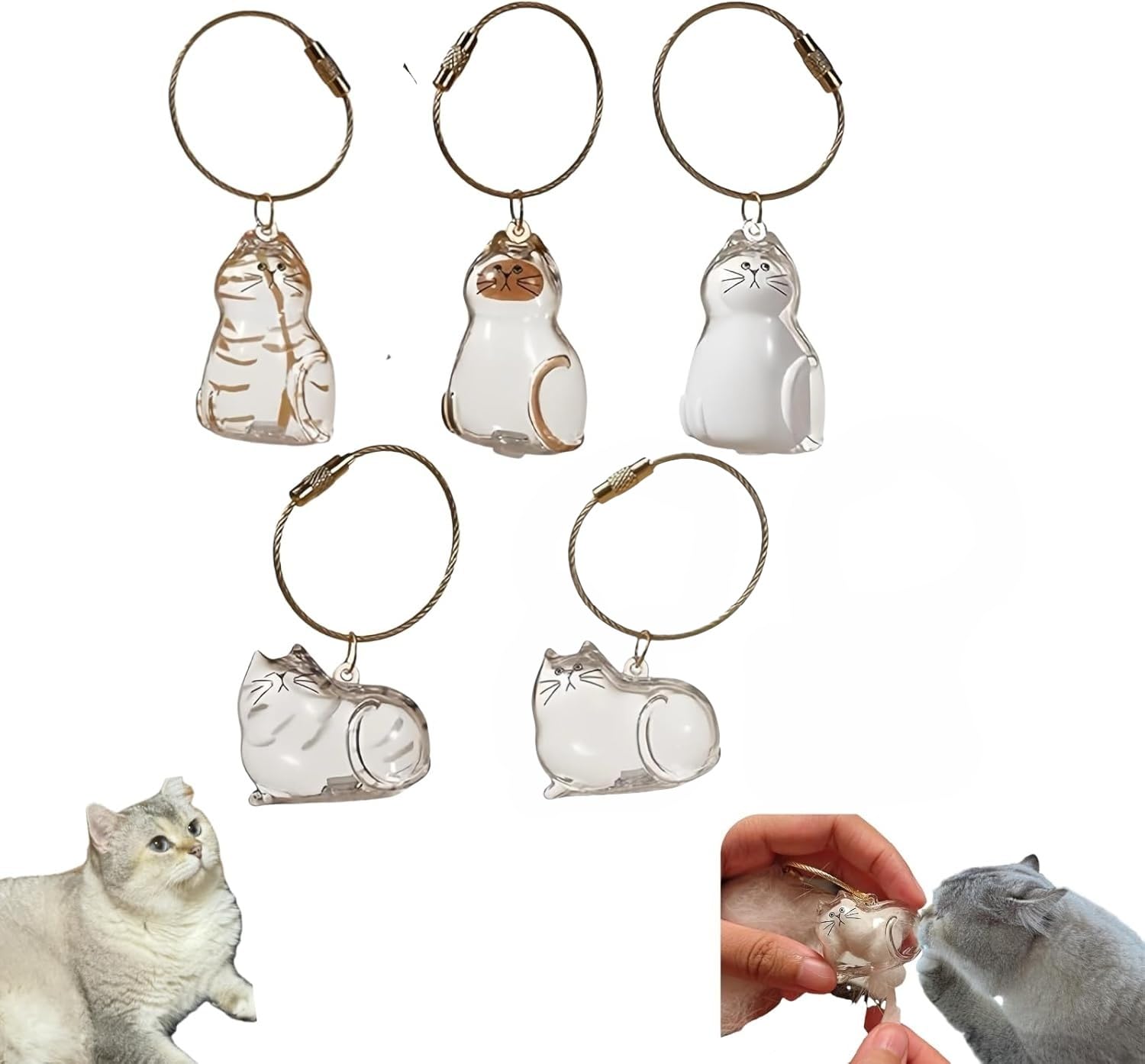 Amazon | ペットの毛収納ボックス 【5セット】猫の毛収納ボトル