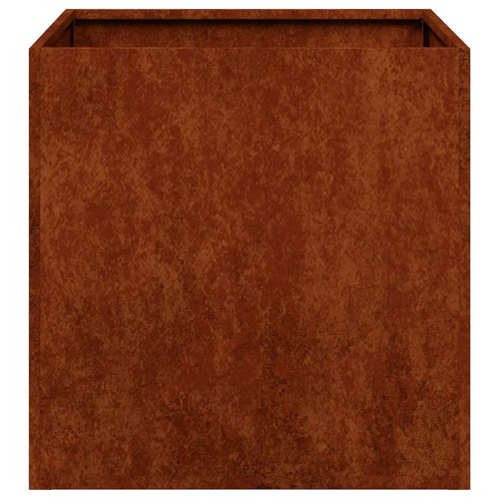 Doniczka Rusty 40x40x40 cm Stal Kortenowska Podwyzszona Grzadka Ogrodowa Otwarte Dno Stabilna Donica na Balkon Taras Ogrod