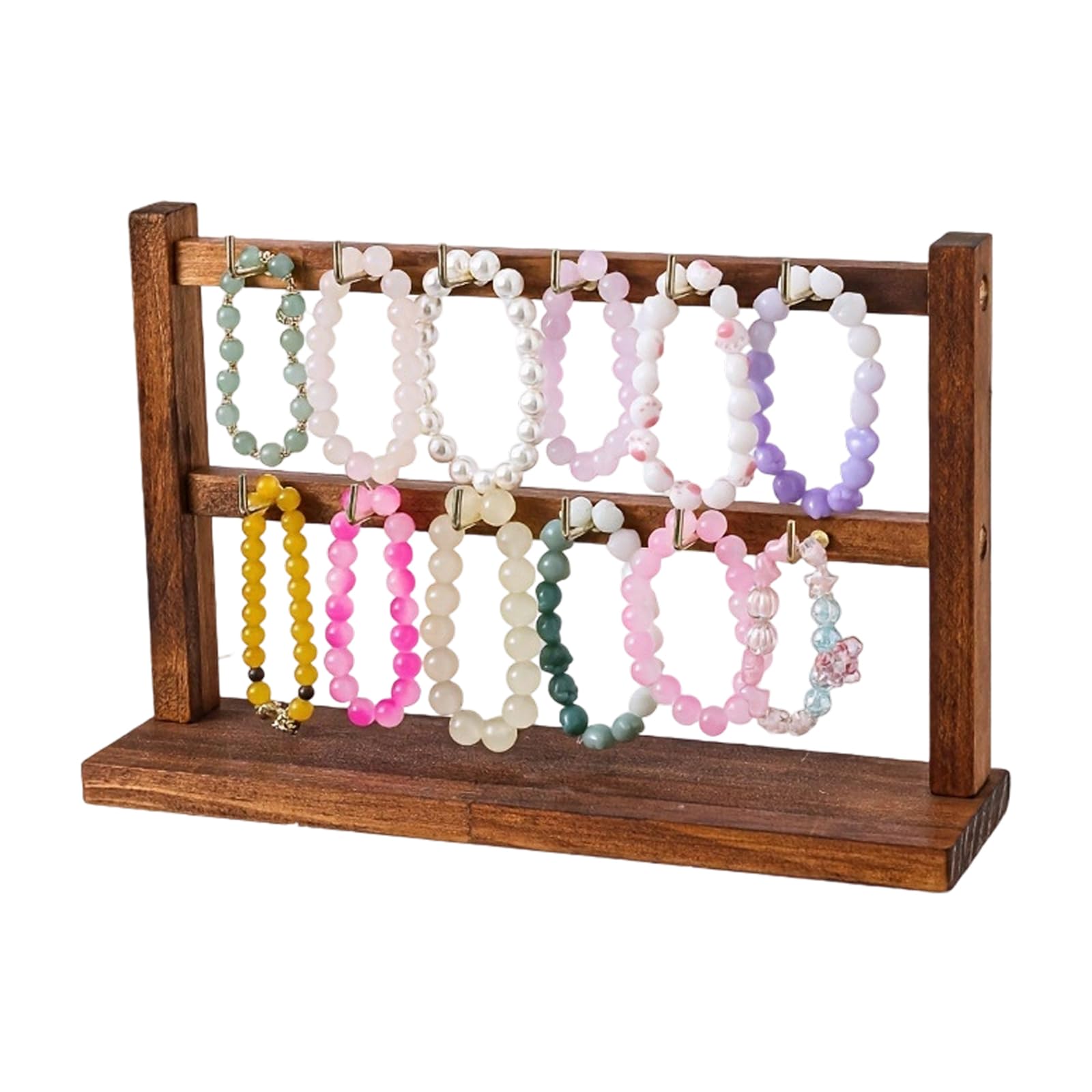 Kaeltsyn Wood Jewelry Holder with Natural Finish for Pendants Earrings Keychains Store Presentation Versatile Jewelry Holder