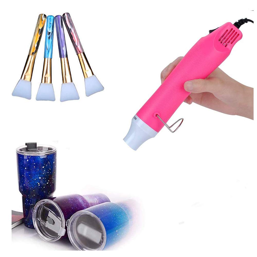 Buy 5Pcs Epoxy Glitter Tumbler kit SpeciallyMade Heat for DIY Acrylic Resin Cups Tumblers to