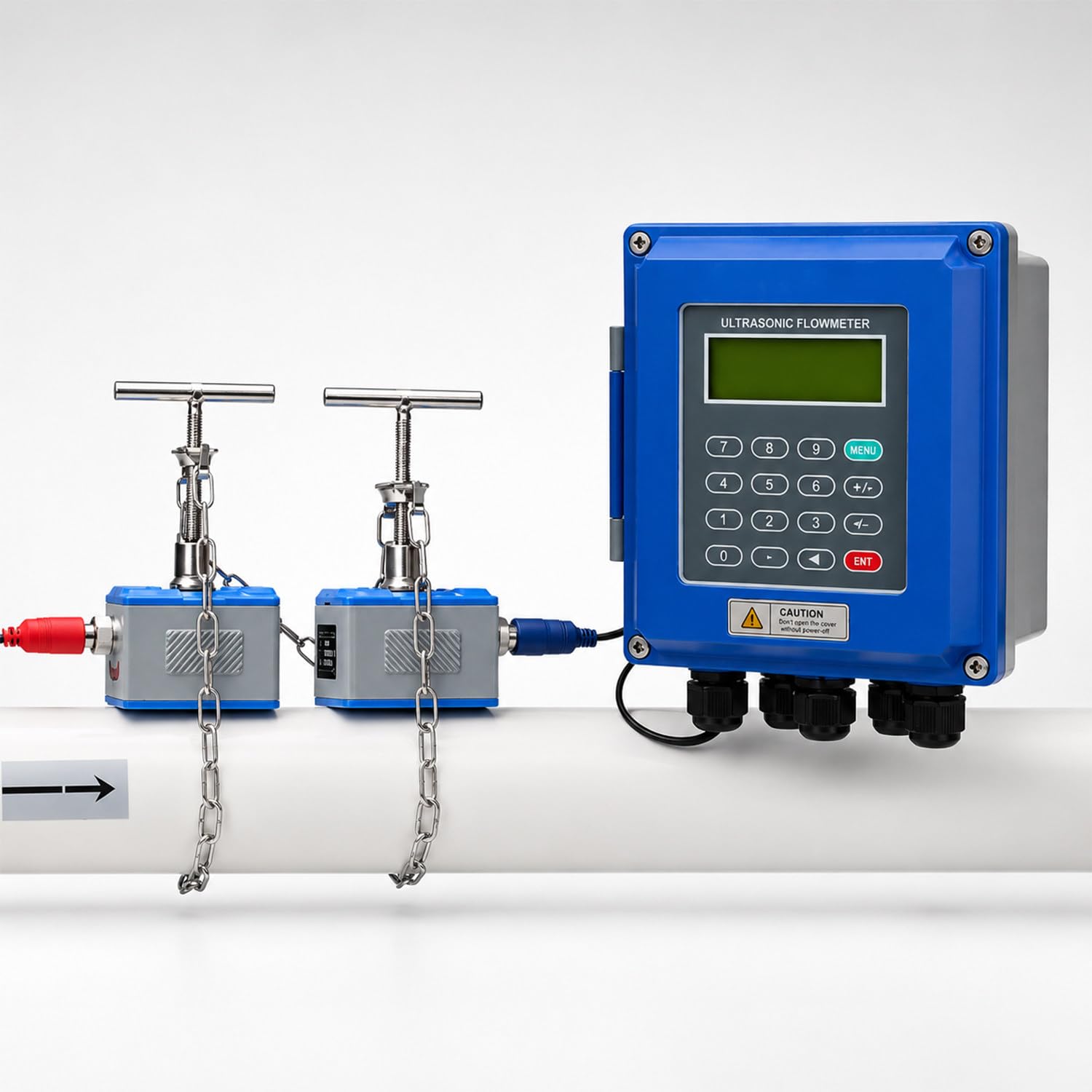 Medidor De Flujo De Agua, Caudalímetro Líquido, Precisión De Medición ±1%, Ciclo De Medición 2 Veces/S, Rango De Medición Dn15-6000, para Tuberías De Acero, Hierro Fundido, Cobre TL