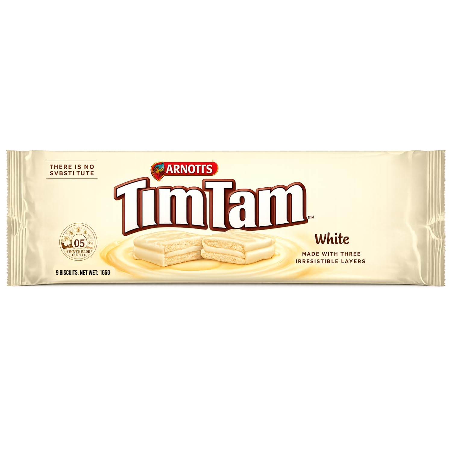 arnott’s tim tam white biscuit bars (165g) by cougar | cream filled chocolate coated sandwich cookies | made with three irresistible layers | australian snack | premium crunchy chocolate cookies 9 biscuits pack – (imported-aus)