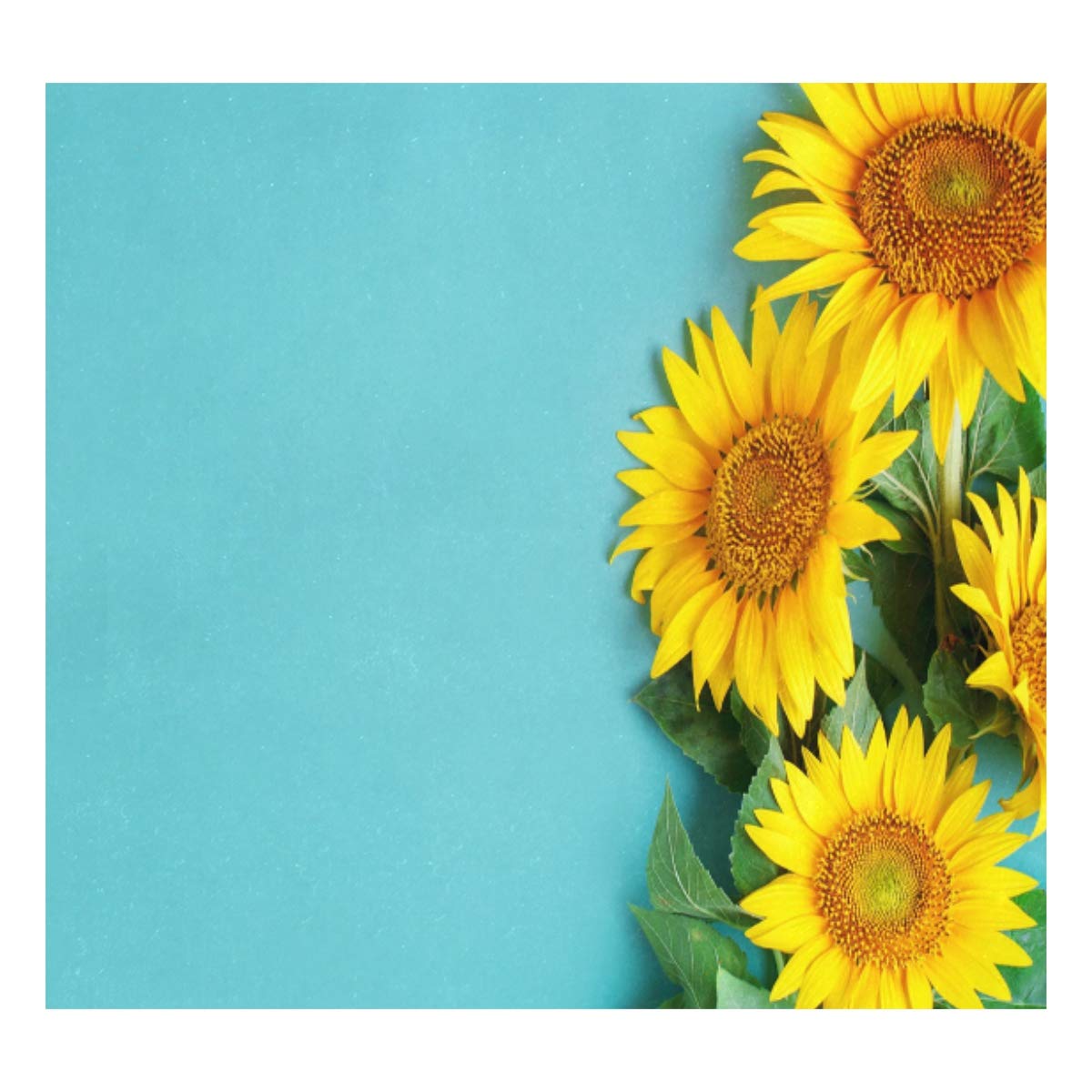 Taza de viaje aislada al vacío de acero inoxidable con doble pared a prueba de fugas, botellas de girasoles con estampado personalizado impreso en piel auténtica, termo de 500 ml