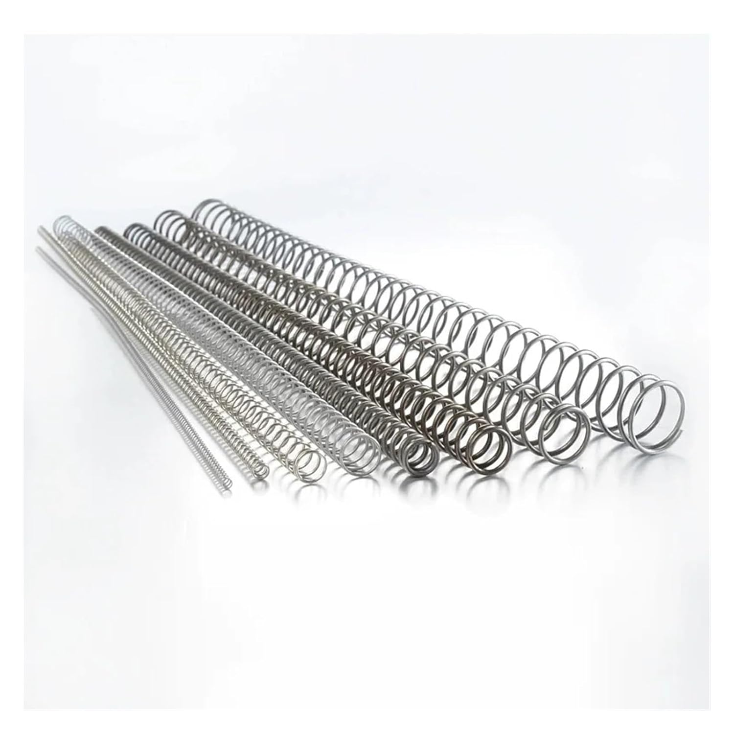 1Pc 2mm 304 Stainless Steel Spiral Coil Rotor Compression Spring, Outer Diameter:22mm, Length:215mm