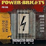 Thomastik-Infeld PB108 Electric Guitar Strings: Power-Brights 6 String Magnecore Round Wound Set E, B, G, D, A, E