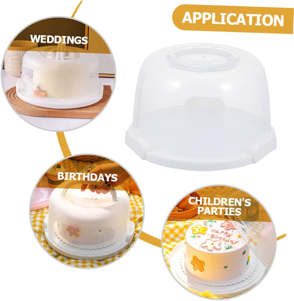 Cake Carrying Box Portable Cake Carrier for Outdoor Storage Reusable and Design Height for Birthdays Bakeries and Home Use