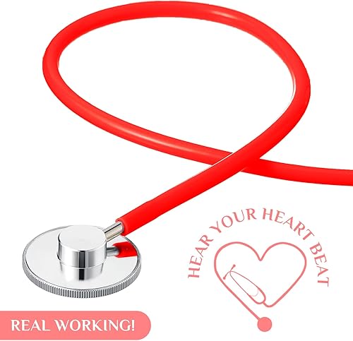 Miniatura 2 de Hanaive Paquete de 20 juguetes de estetoscopio para niños, estetoscopio de trabajo real a granel para Halloween, enfermera, médico, juguete de