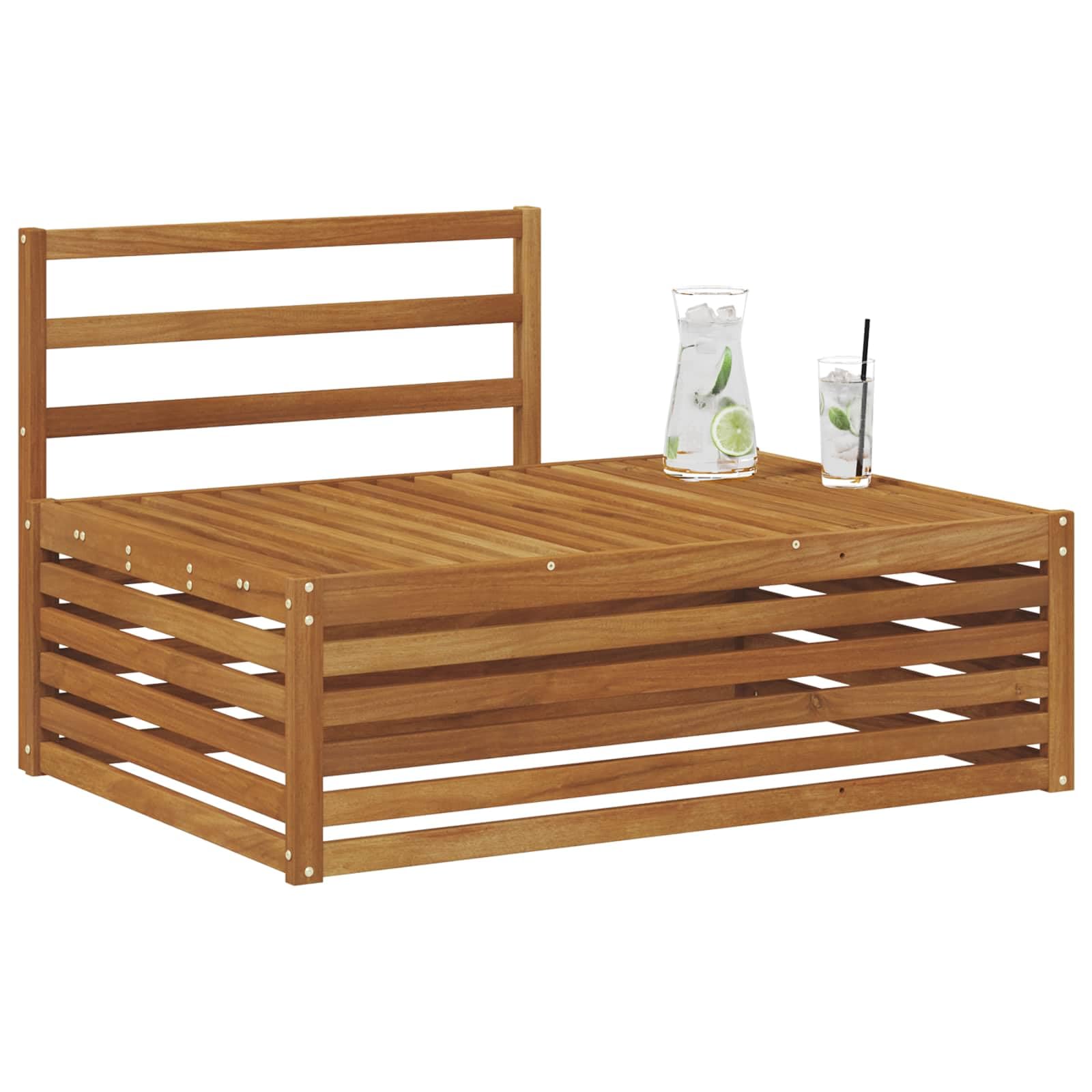 Set di mobili da giardino per esterni, 115 x 83 x 73 cm, in legno massiccio di acacia, resistente alle intemperie, per giardino, terrazza, balcone
