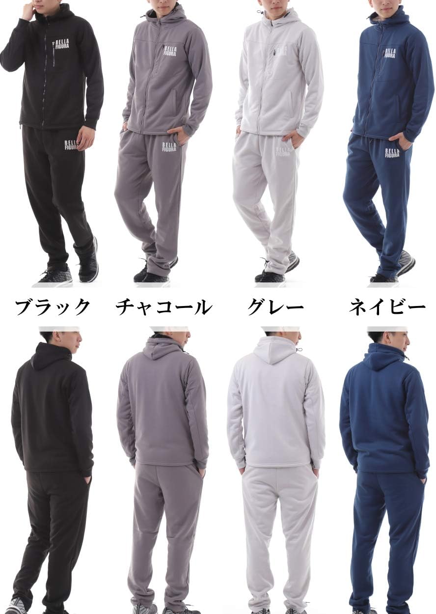 [Alor21Sports] [BELLA FIGURA] スウェット ジャージ 大きいサイズ 上下セット 裏起毛 パーカー 裏ボア あったか 秋 冬 |