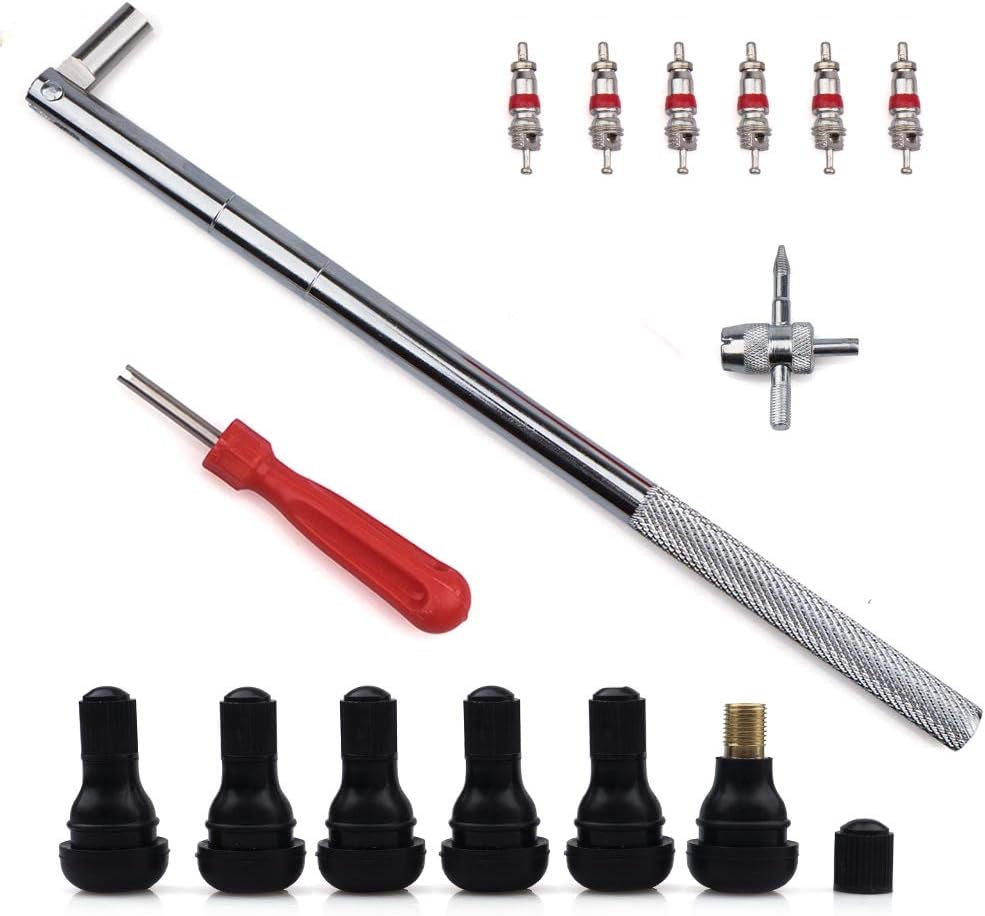 SunFuture 15 Pcs Tire Valve Stem Tool Remover Installation,1 Pcs Valve