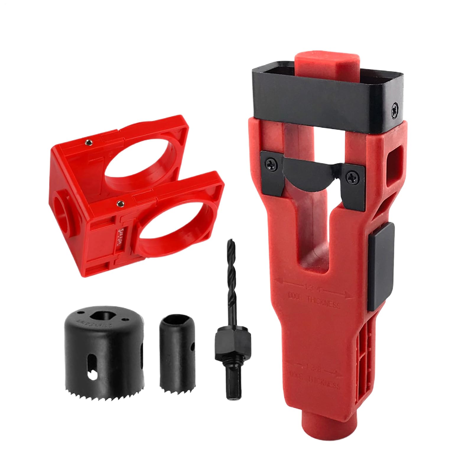 Guide de scie cloche réglable et pièces de rechange pour serrures en acier compact