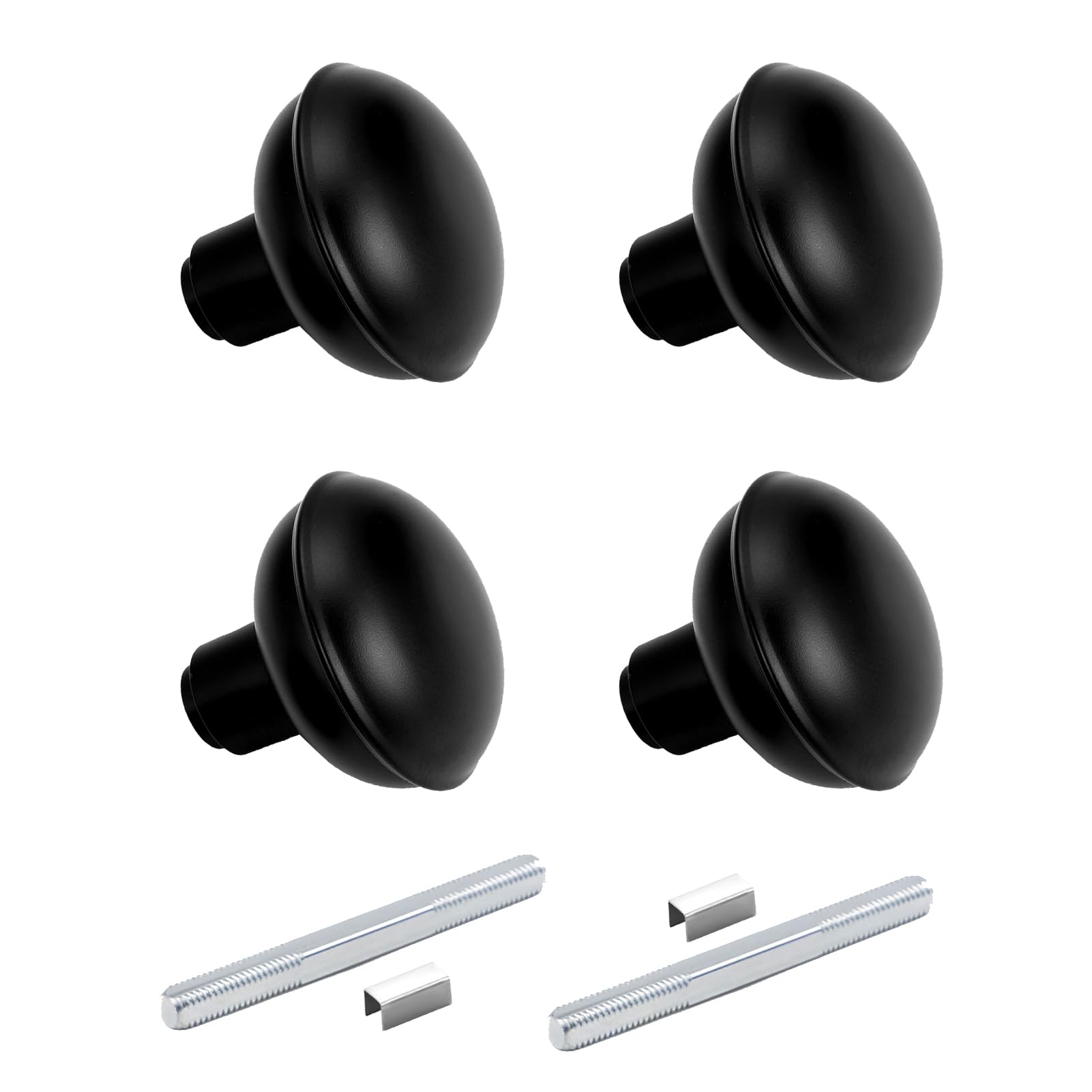 newliplace 2 Pack Vintage Black Door Knob Set with Spindle, Old