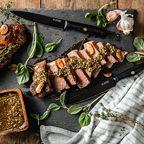 Yatoshi-7-Piece-Knife-Set-Onyx-Black-Titanium-Nitride-Coating-Ultra-Sharp-High-Carbon-Stainless-Steel-Black-Pakkawood-Ergonomic-Handle