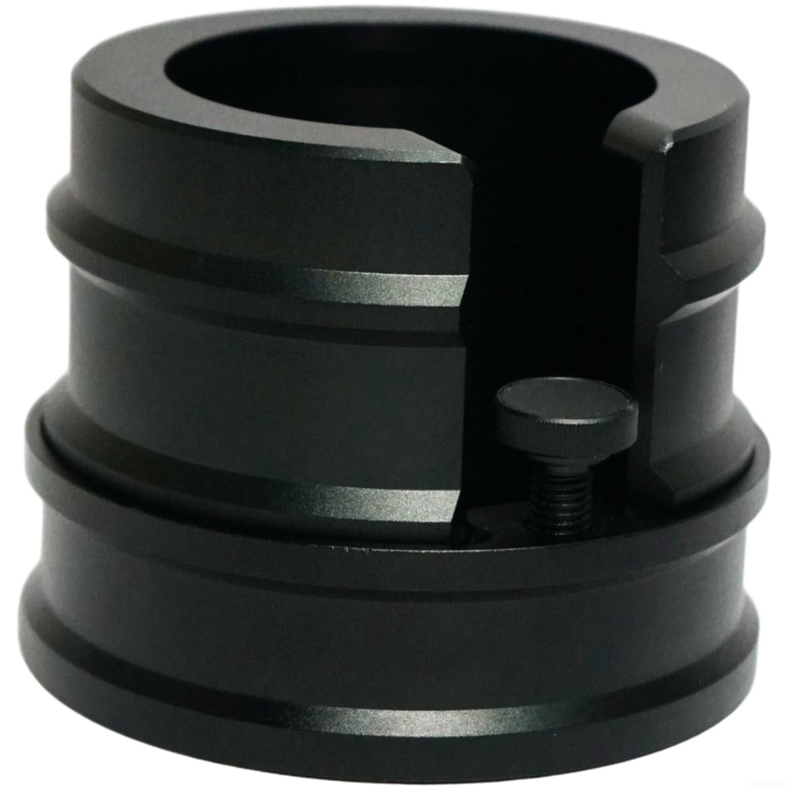 Supporto per caffè in lega di alluminio per portafiltri da 51 53 54 58 mm, base in silicone antiscivolo, vite regolabile per proteggere dai graffi, nero