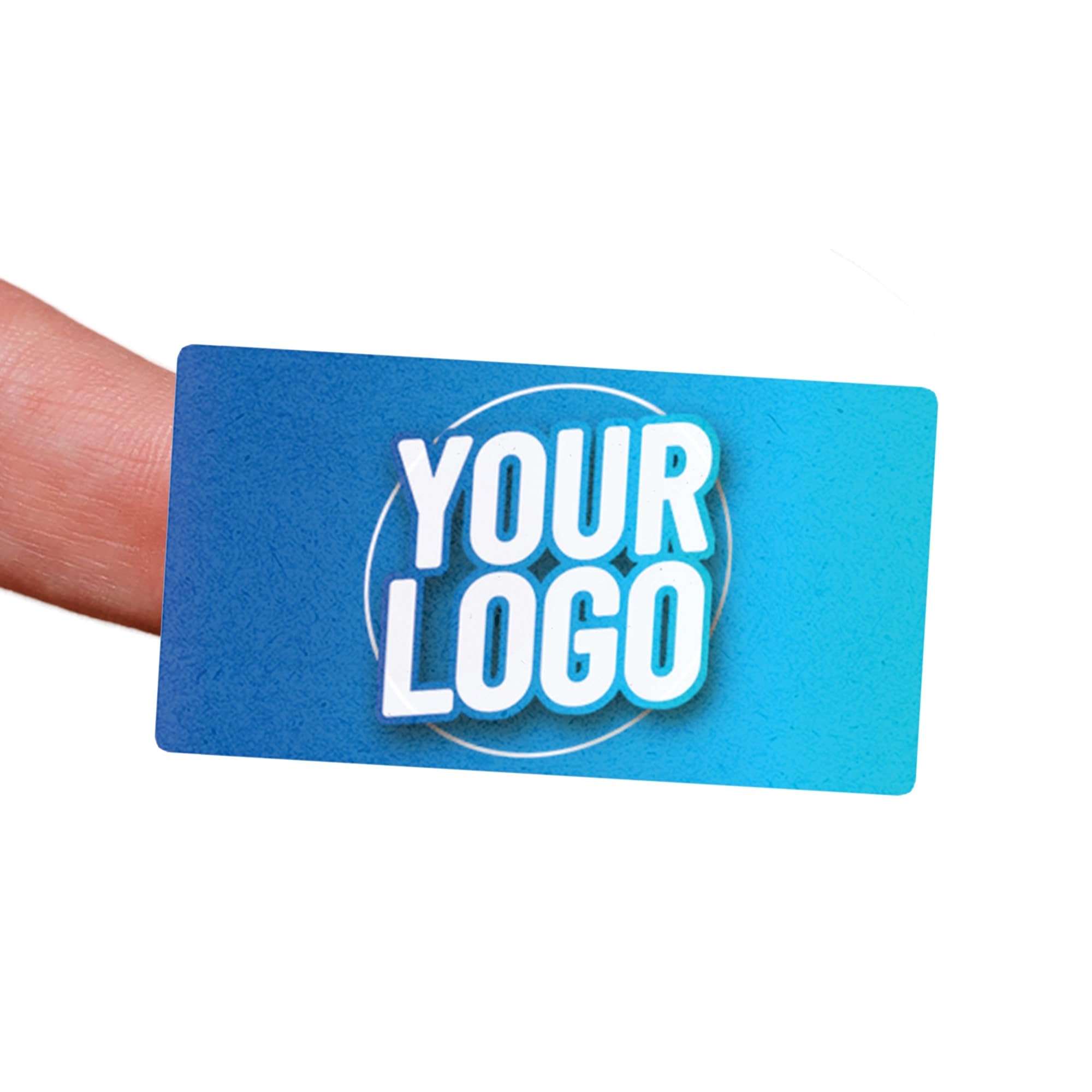 Personalised 64mm x 34mm Rectangle Stickers - Custom Business Logo Labels - Label - Company Branding Sticker - Packaging - Thank You Seals (High Gloss, 96 Labels (4 Sheets)) — image 1