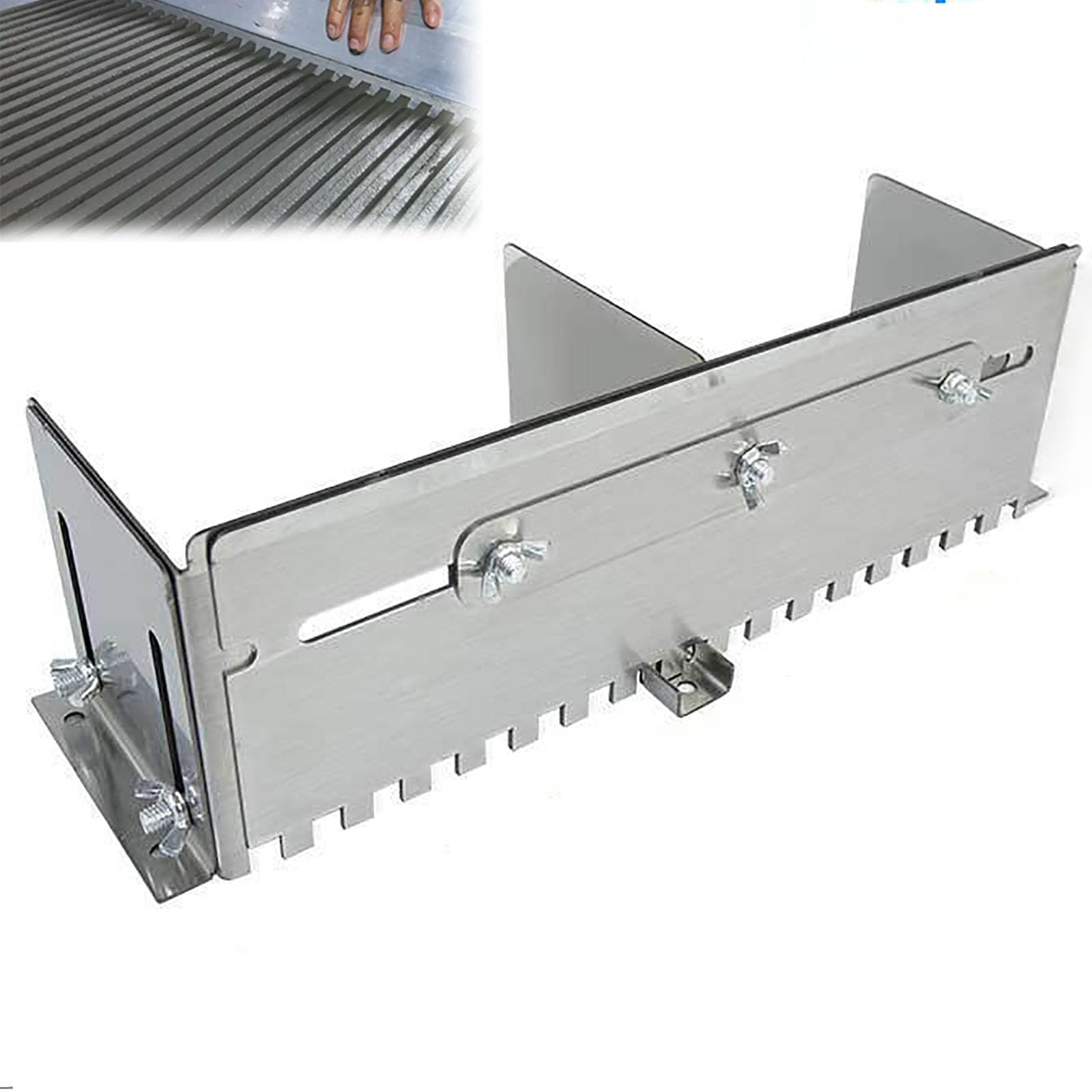 Llana dentada ajustable de 600 mm para mortero, herramienta niveladora de azulejos para una aplicación de adhesivo rápida y uniforme en suelos, ranuradora de yeso de acero,60cm